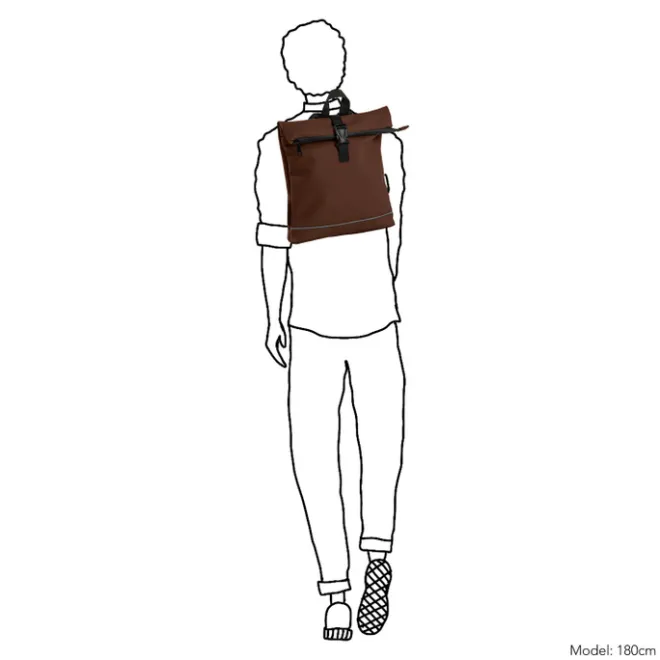 Discount Daniel Ray Jefferson Waterproof Rolltop Backpack S dark brown