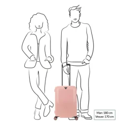 Clearance Decent Axiss-Fix 4 Wiel Cabin Trolley 55 licht roze
