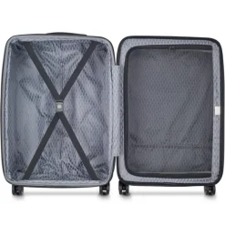 Best Delsey Air Armour 4 Wheel Medium Trolley 68 Expandable black