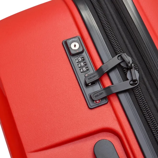 Clearance Delsey Belmont Plus MR Cabin Trolley 55/35 Expandable red