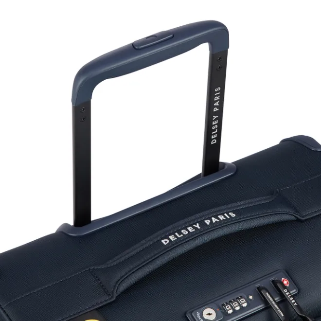 Clearance Delsey Brochant 3 Cabin Trolley 55 Expandable navy blue