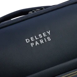 Clearance Delsey Brochant 3 Cabin Trolley 55 Expandable navy blue