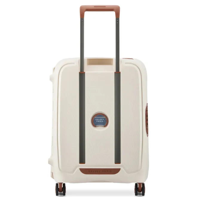 New Delsey Moncey 4 Wheel Slim Cabin Trolley 55/40 angora white