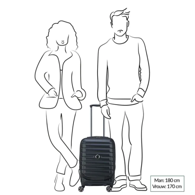Online Delsey Shadow 5.0 Cabin Trolley Front Pocket 55 Expandable green