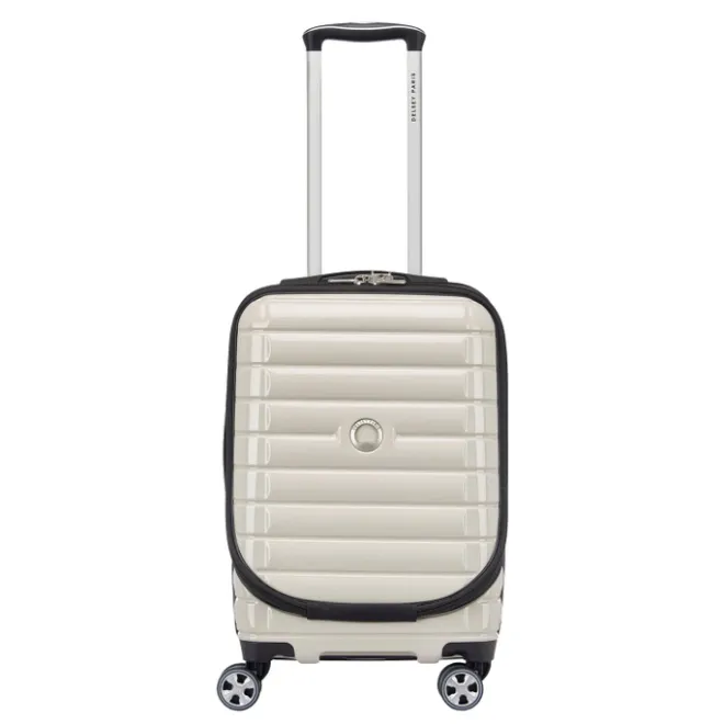 Outlet Delsey Shadow 5.0 Cabin Trolley Front Pocket 55 Expandable ivory