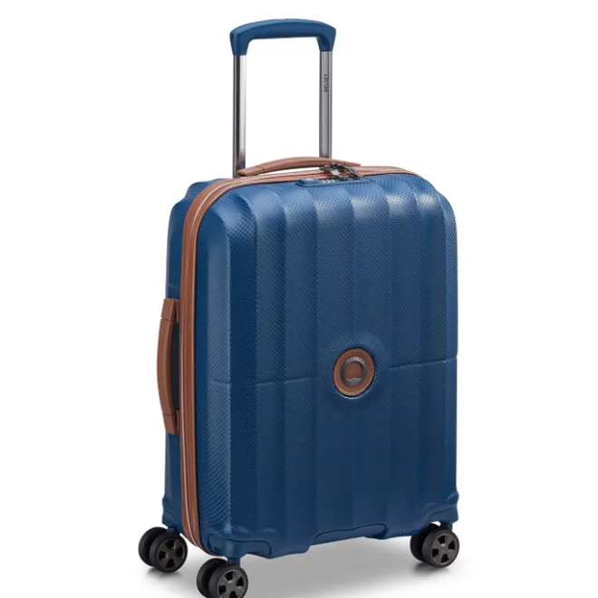Best Delsey St Tropez 4 Double Wheels Slim Cabin Trolley 55 navy