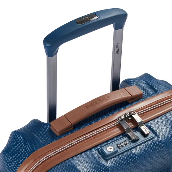 Best Delsey St Tropez 4 Double Wheels Slim Cabin Trolley 55 navy
