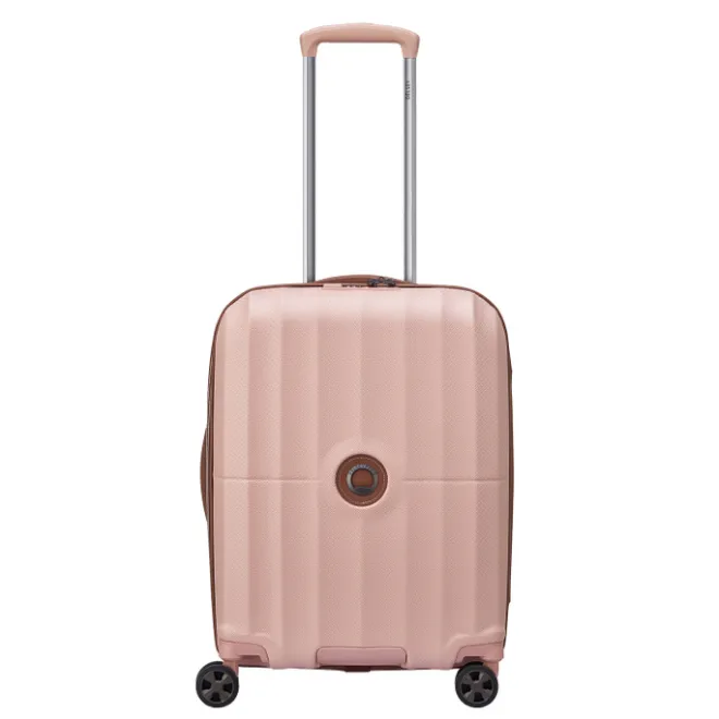Hot Delsey St Tropez 4 Double Wheels Slim Cabin Trolley 55 pink