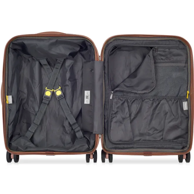 Hot Delsey St Tropez 4 Double Wheels Slim Cabin Trolley 55 pink