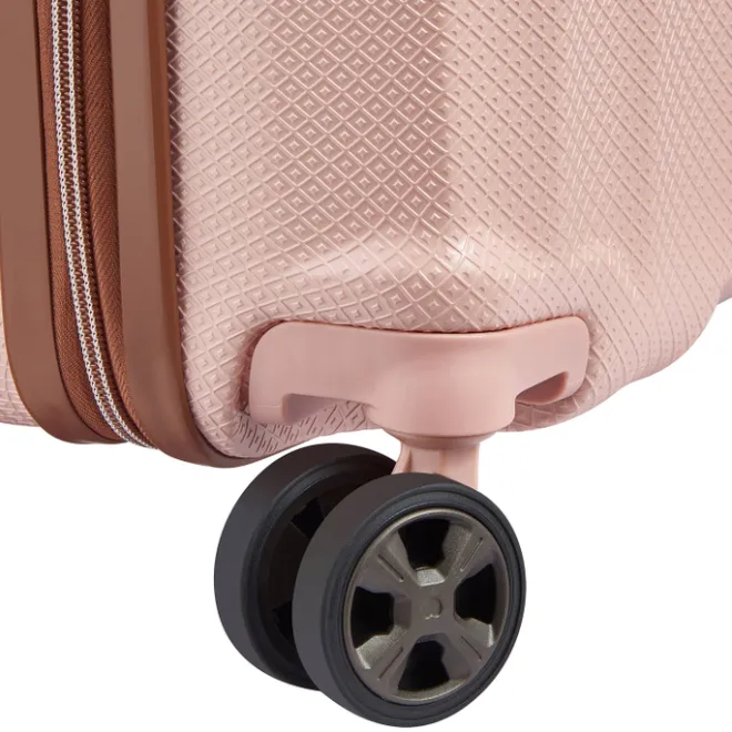 Hot Delsey St Tropez 4 Double Wheels Slim Cabin Trolley 55 pink