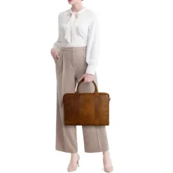 Hot DSTRCT Limited Double Zip 15'' Laptoptas cognac