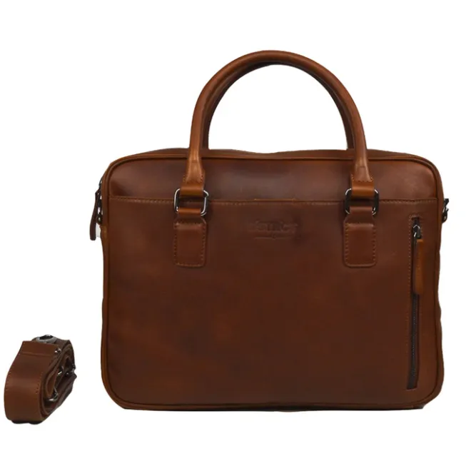Clearance DSTRCT Premium Collection Laptopbag 14" cognac