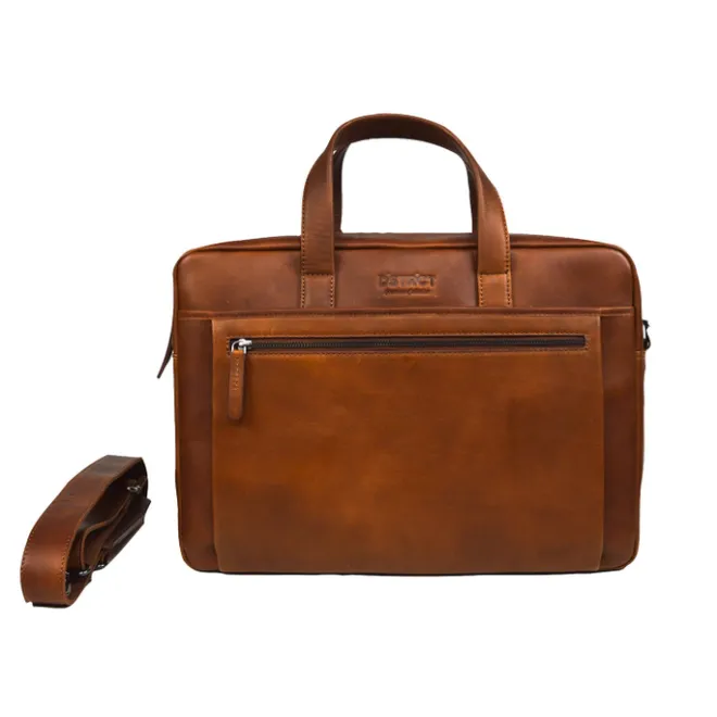 DSTRCT Premium Collection Laptopbag 17" cognac