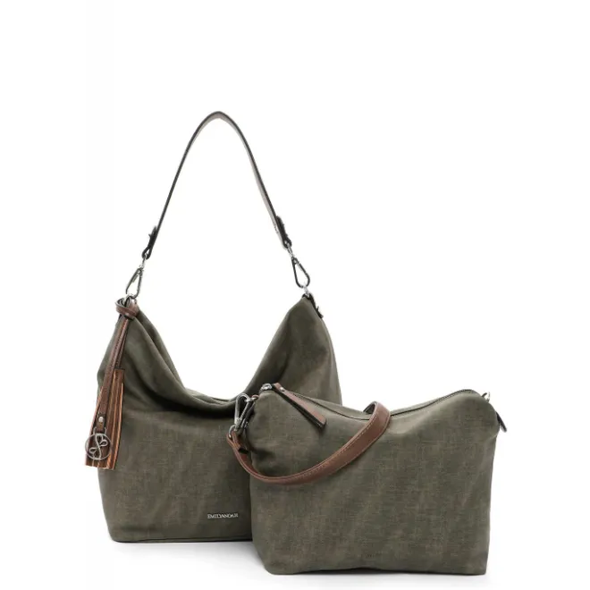 Online Emily & Noah Elke Handbag M oliv/cognac