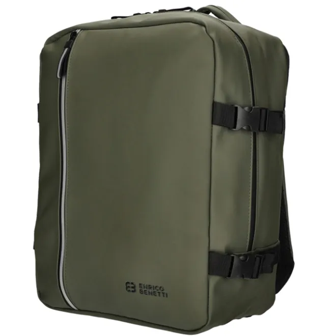 Outlet Enrico Benetti Bergen Waterproof Cabin Backpack 15" olive