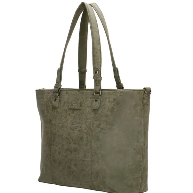 Sale Enrico Benetti Kate 15'' Laptop Shoulderbag olijfgroen