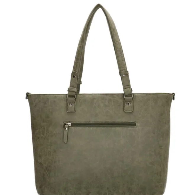 Sale Enrico Benetti Kate 15'' Laptop Shoulderbag olijfgroen