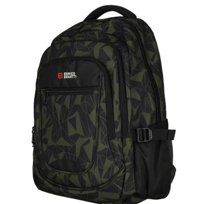 Enrico Benetti Santa Cruz 17.3" Laptop Rugtas olijfgroen