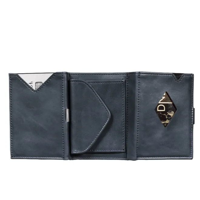 Best Exentri Leather Multi Wallet blue