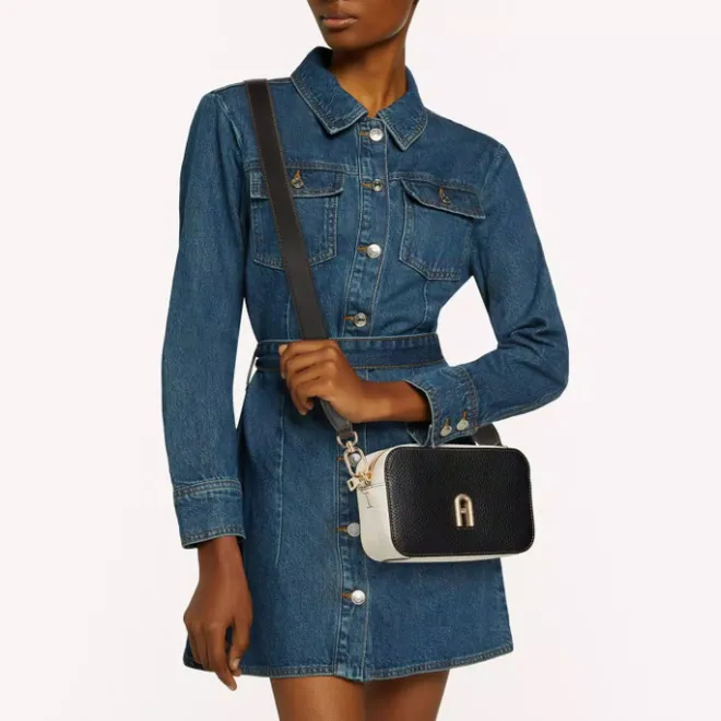 Outlet Furla Primula Crossbody Mini nero/marshmallow