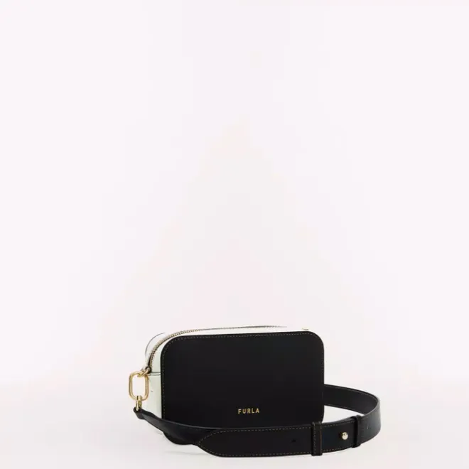 Outlet Furla Primula Crossbody Mini nero/marshmallow