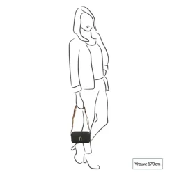 Sale Furla Primula Mini C.Body Webbing Strap nero