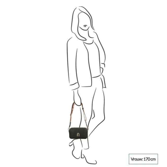 Sale Furla Primula Mini C.Body Webbing Strap nero