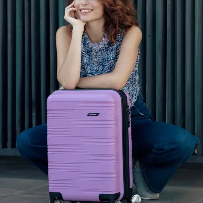 New Gabol Uyiko Cabin Trolley 55/35 lilac