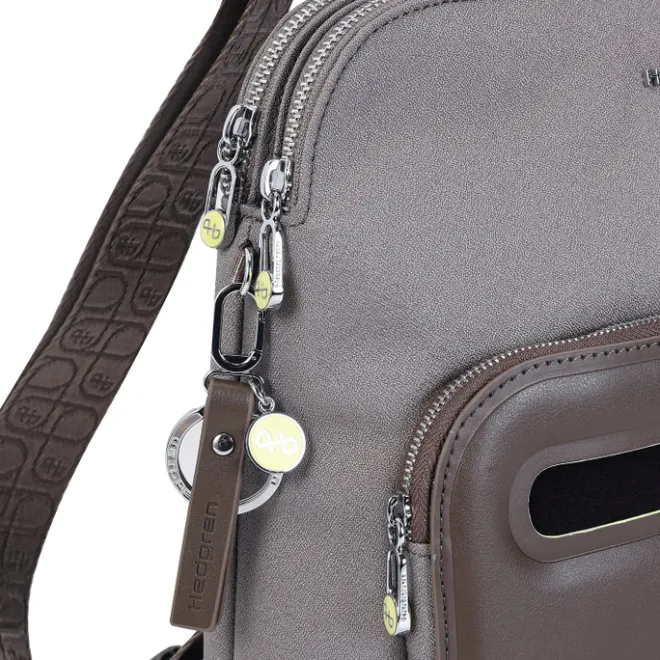 New Hedgren Latte RFID Backpack vintage taupe
