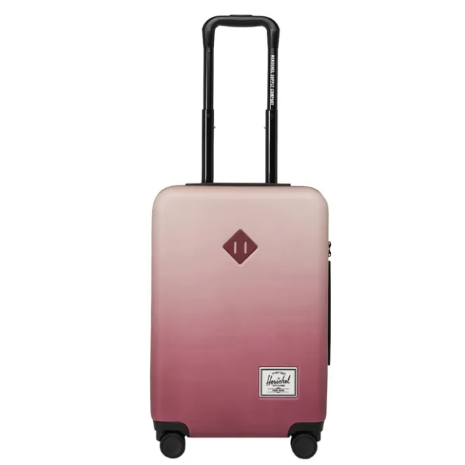 Discount Herschel Supply Co. Heritage Hardshell Large CarryOn Luggage oxblood red gradient