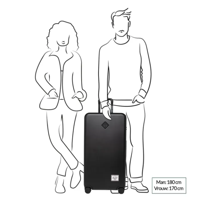 Sale Herschel Supply Co. Heritage Hardshell Large Luggage black