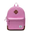 New Herschel Supply Co. Heritage Kids Backpack opera mauve-saddle brown
