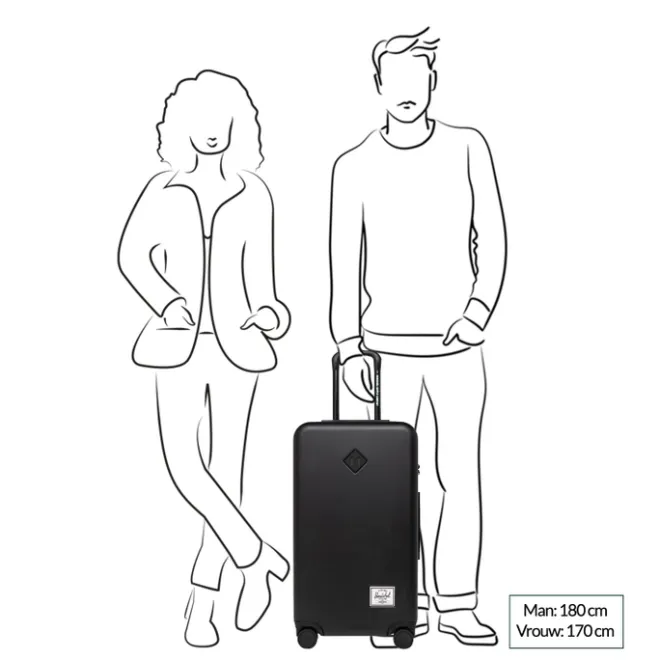 Online Herschel Supply Co. Heritage Hardshell Medium Luggage black