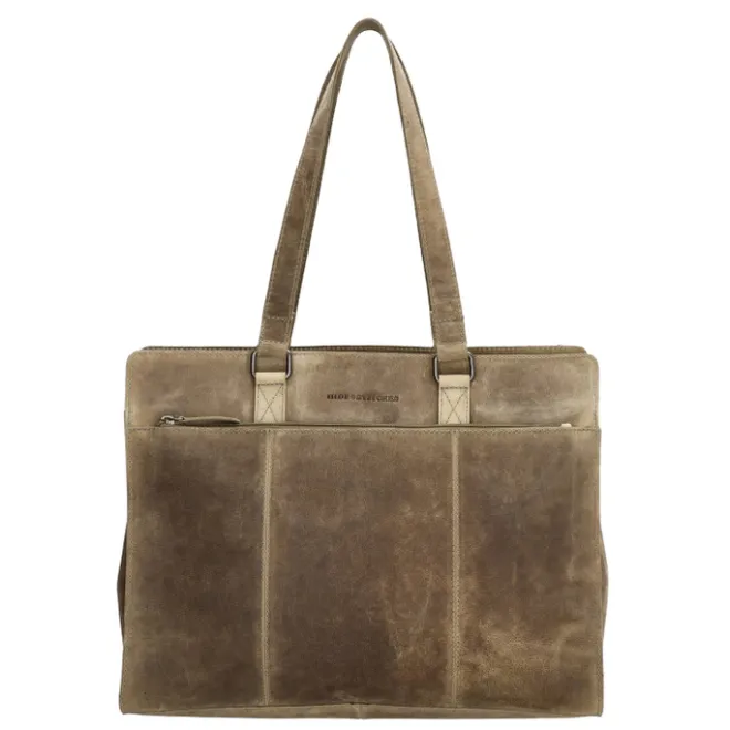 Discount Hide & Stitches Idaho Eclipse Laptoptas donkerzand