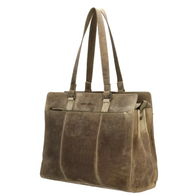 Discount Hide & Stitches Idaho Eclipse Laptoptas donkerzand