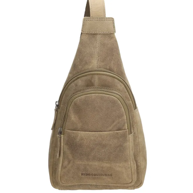 Hot Hide & Stitches Idaho Radiant Schoudertas donkerzand