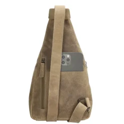 Hot Hide & Stitches Idaho Radiant Schoudertas donkerzand