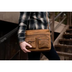 Online Hide & Stitches Idaho Shoulderbag darkbrown