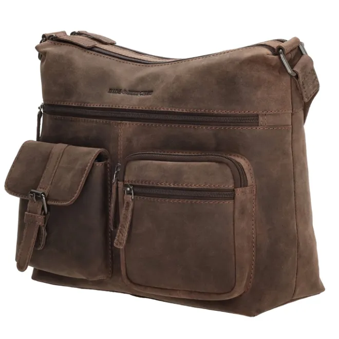 Online Hide & Stitches Idaho Shoulderbag darkbrown