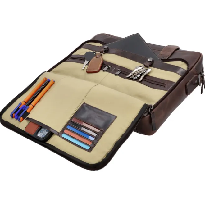 New Hide & Stitches Next Navajo Laptopbag darkbrown