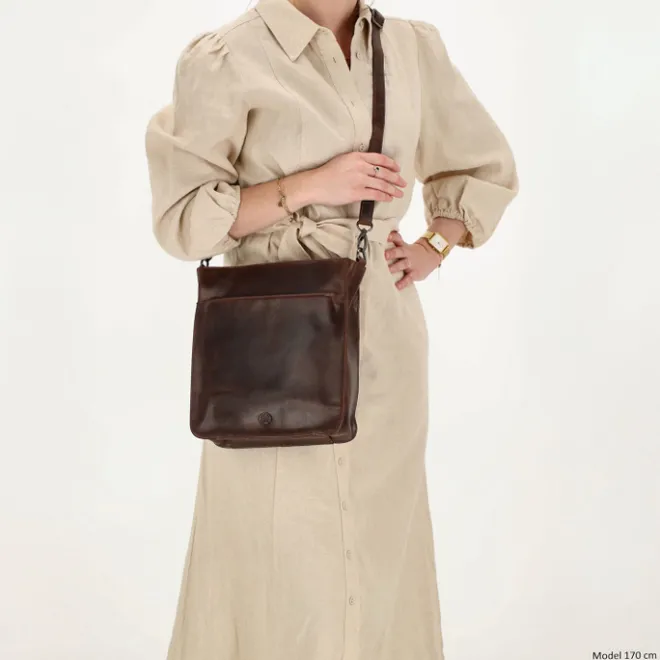 Hot Hide & Stitches Next Navajo Shoulderbag darkbrown