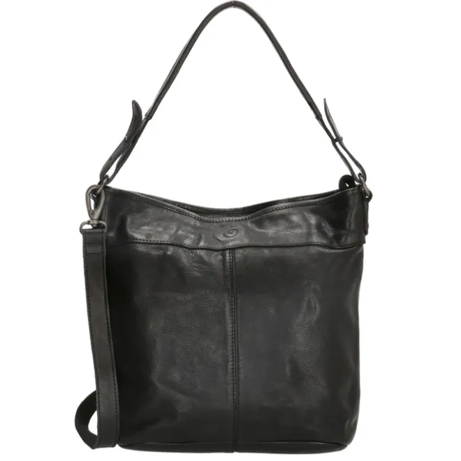 Hot Hide & Stitches Paint Rock Hobo Shoulderbag black