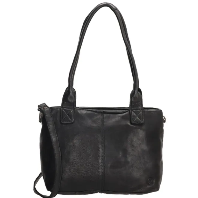 Hot Hide & Stitches Paint Rock Shopper Shoulderbag black