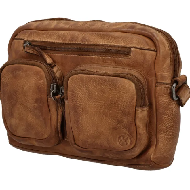 New Hide & Stitches Paint Rock Shoulderbag cognac