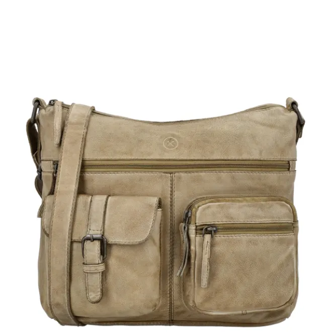 Outlet Hide & Stitches Paint Rock Shoulderbag sand
