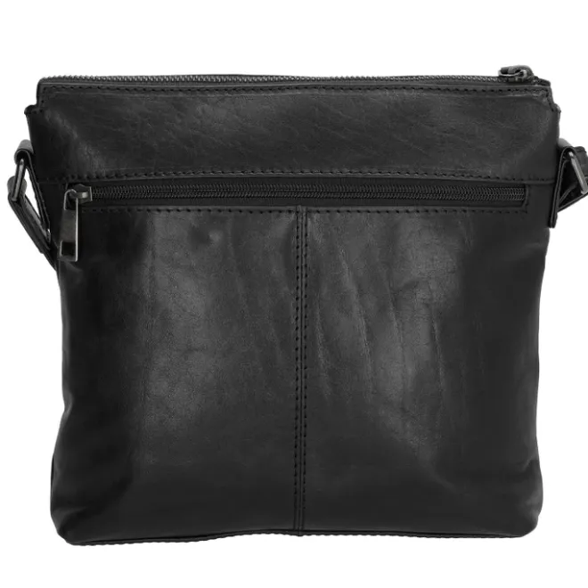 Hot Hide & Stitches Porto Schoudertas zwart