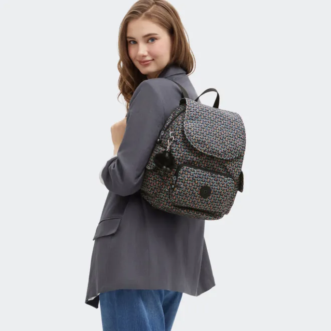 Online Kipling City Pack S prt ac geo feather