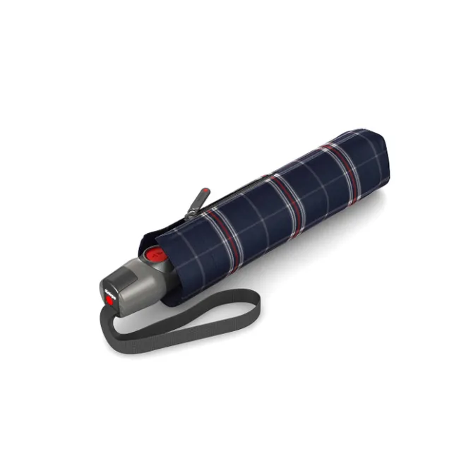 Knirps T.200 Medium Duomatic check navy