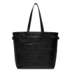 Discount Liebeskind Lora Croco Tote L black