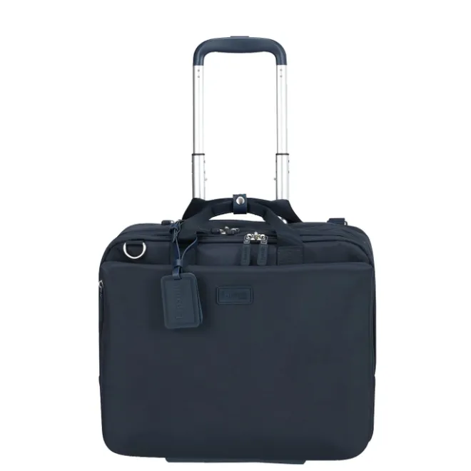 Clearance Lipault 4BIZ Rolling Tote carbon blue